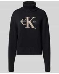 Calvin Klein - Gebreide Coltrui, Model 'Chenille' - Lyst