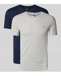 Tommy Hilfiger - Slim Fit T-Shirt mit Logo-Badge im 2er-Pack - Lyst