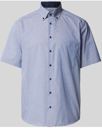 Eterna - Comfort Fit Zakelijk Overhemd Met Vichy-ruit - Lyst