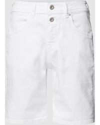 Marc O'polo Jeansshorts Met Labelpatch - Wit