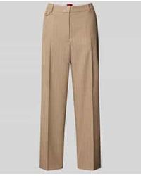 HUGO - Regular Fit Stoffen Broek Met Krijtstreepmotief, Model 'Henore' - Lyst