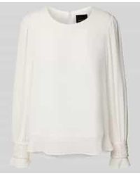 Marc Cain - Regular Fit Blouse Met Kralen En Ronde Hals - Lyst