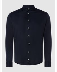 Eton Slim Fit Business-Hemd aus Jersey - Blau