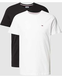 Tommy Hilfiger - Slim Fit T-Shirt mit Label-Stitching im 2er-Pack - Lyst