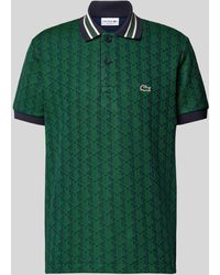 Lacoste - Classic Fit Poloshirt Met All-over Motief - Lyst