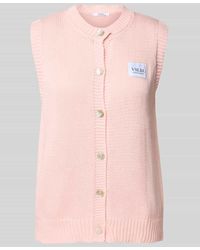 VILLA SOPHIE - Strickweste mit Label-Patch - Lyst