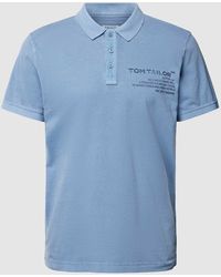 Tom Tailor - Poloshirt Met Labelprint - Lyst