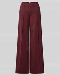 Ichi - Wide Leg Stoffen Broek Met Elastische Band - Lyst