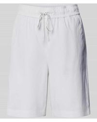 Marc Cain - Shorts Aus Leinen-Mix Mit Elastischem Bund - Lyst