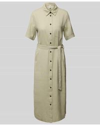 ONLY - Tailliertes Hemdblusenkleid aus Viskose-Leinen-Mix Modell 'CARO' - Lyst