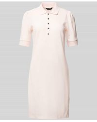Ralph Lauren - Knielanges Polokleid in unifarbenem Design - Lyst