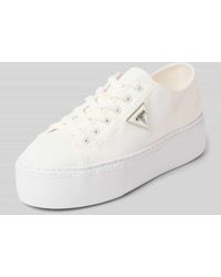 Guess - Plateau-Sneaker mit Logo-Applikation Modell 'Joezi' - Lyst