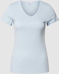 Esprit - T-Shirt mit abgerundetem V-Ausschnitt - Lyst
