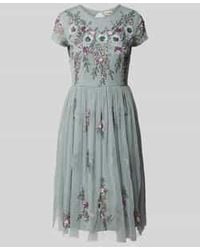 LACE & BEADS - Knielange Cocktailjurk Met Pailletten - Lyst