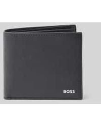 BOSS - Portemonnee Van Runderleer, Model 'Zair_4Cc_Coin N' - Lyst