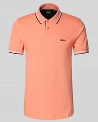 BOSS - Poloshirt Met Labeldetail, Model 'Paul' - Lyst