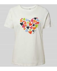 Ichi - T-Shirt mit Motiv-Print Modell 'Ossi' - Lyst