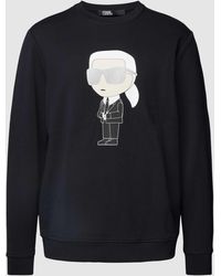 Karl Lagerfeld - Sweatshirt Met Labelprint - Lyst