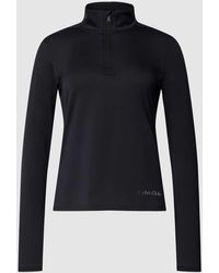 Calvin Klein - Longsleeve mit Stehkragen und Reißverschluss - Lyst