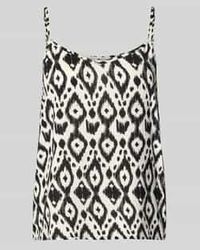 ONLY - Regular Fit Top Met Bandjes En All-over Motief - Lyst