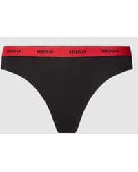 HUGO - String Met Elastische Band Met Label - Lyst