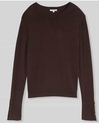 Tom Tailor - Pullover aus Viskosemix mit Knopfdetails am Ärmel - Lyst