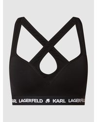 Karl Lagerfeld Bustier aus Lyocell-Elasthan-Mix - wattiert - Schwarz