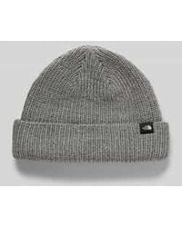 The North Face - Gebreide Muts Met Brede Omslag En Labeldetail - Lyst