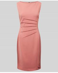 Calvin Klein - Knielanges Kleid Mit U-Boot-Ausschnitt Modell 'Scuba' - Lyst