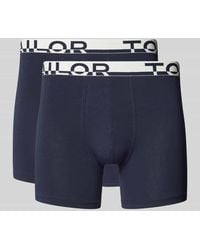 Tom Tailor - Slim Fit Trunks Mit Label-Schriftzug Am Bund - Lyst