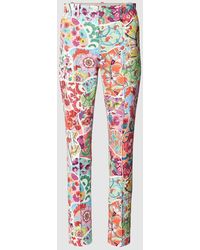 Marc Cain - Slim Fit Stoffhose mit Paisley-Muster - Lyst