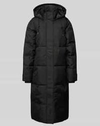 ONLY - Regular Fit Gewatteerde Lange Jas Met Capuchon En Tunnelkoord, Model 'Irene' - Lyst