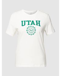 ONLY T-Shirt mit Print Modell 'ACADEMY' - Weiß
