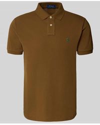 Polo Ralph Lauren - Custom Slim Fit Poloshirt mit Label-Stitching - Lyst