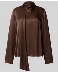 Jake*s - Relaxed Fit Bluse aus reine Viskose mit Stehkragen - Lyst