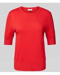 S.oliver - Slim Fit Gebreide Trui Van Viscosemix - Lyst