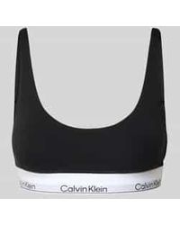 Calvin Klein - Bralette Met Logostitching - Lyst