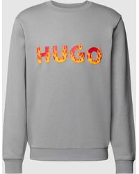 HUGO - Sweatshirt Met Labelprint - Lyst