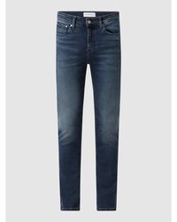 Calvin Klein Skinny Fit Low Waist Jeans mit Stretch-Anteil - Blau