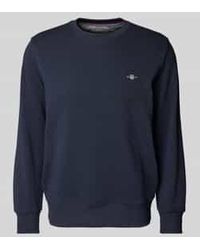 GANT - Regular Fit Sweatshirt Met Labelstitching - Lyst