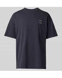 Samsøe & Samsøe - Oversized T-Shirt Met Geribde Ronde Hals, Model 'Joel' - Lyst