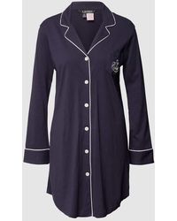 Ralph Lauren - Nachthemd Mit Kontraststreifen - Lyst