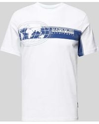 Napapijri - T-shirt Met Label- En Motiefprint - Lyst