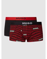 HUGO Trunks mit Label-Details Modell 'BROTHER' im 2er-Pack