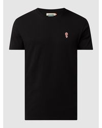 RVLT Regular Fit T-Shirt mit Logo - Schwarz