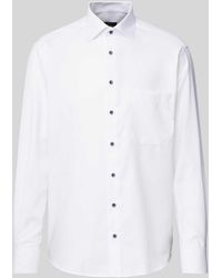 Eterna - Comfort Fit Zakelijk Overhemd Met Structuurmotief - Lyst