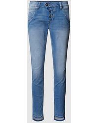 Blue Monkey - Slim Fit Jeans mit verkürztem Schnitt Modell 'MANIE' - Lyst