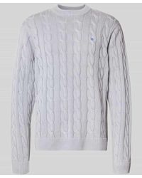 Carhartt - Strickpullover mit Zopfmuster und Label-Stitching - Lyst