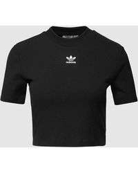 adidas Originals - Kort T-shirt Met Labelstitching - Lyst