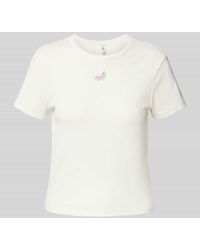 ONLY - Regular Fit T-Shirt in Rippoptik Modell 'DANIELLA' - Lyst
